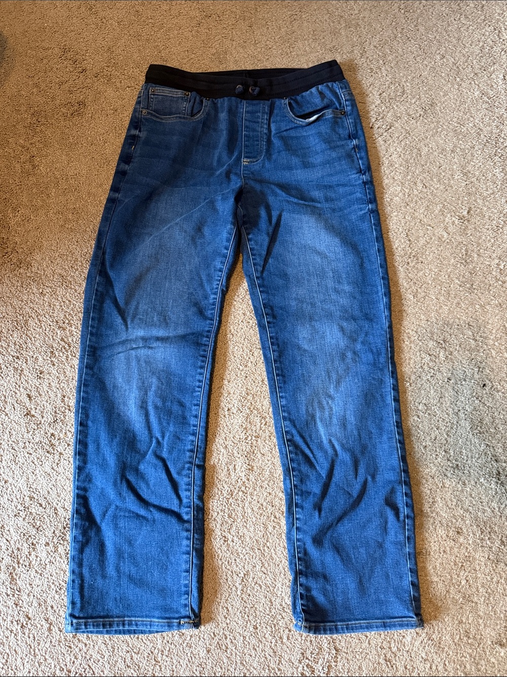 Sonoma Boy’s Dark Blue Straight Jeans with Elastic Waist